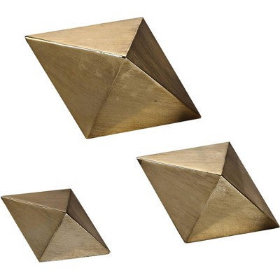 Uttermost Champagne Rhombus 3-Piece Tabletop Sculpture Set