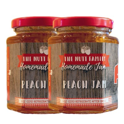 Nutt Family Jams & Jellies 9 oz Peach Jam | Pack of 2