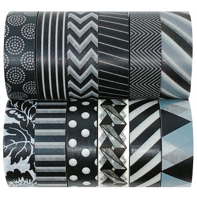 Wrapables Washi Tapes Decorative Masking Tapes, Set of 12