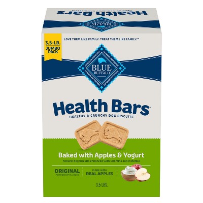 Blue Buffalo Health Bars Natural Crunchy Dog Treats Biscuits with Apple & Yogurt Flavor