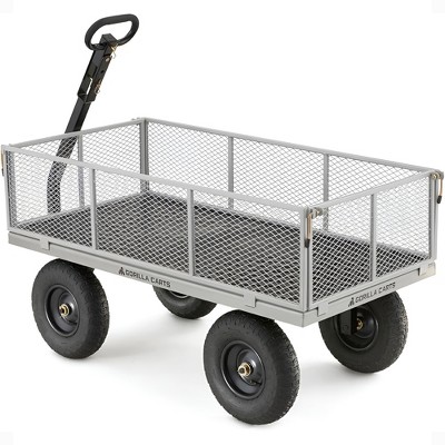 Gorilla Cart Heavy Duty Steel Mesh Utility Wagon Cart