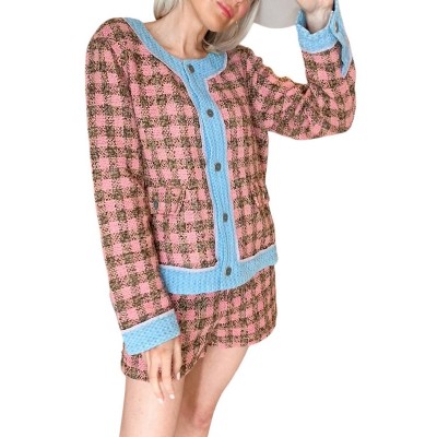 Women's Mixed Tweed Shorts - mystree