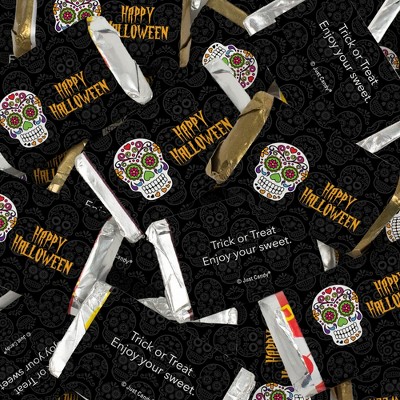 Halloween Candy Party Favors Hershey's Miniatures Chocolate by Just Candy - Sugar Skulls