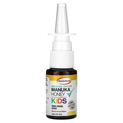 ManukaGuard Kids, Medical Grade Manuka Honey, Sinus Nasal Spray, Alcohol Free, 0.51 fl oz (15 ml)