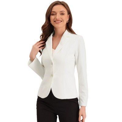 Allegra K Women's Elegant Work Office Lapel Collar Button Down Regular Fit Suit Blazer