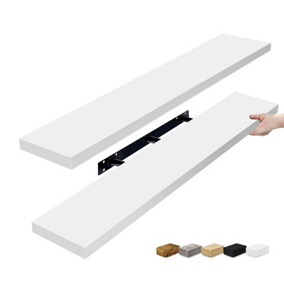 Sorbus 2 Pack 47 x 9.25 Inch Wall Mounted Floating Shelves - Stylish and Functional Storage