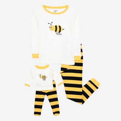 Leveret Girl and Doll Matching Cotton Pajamas - Animal Prints