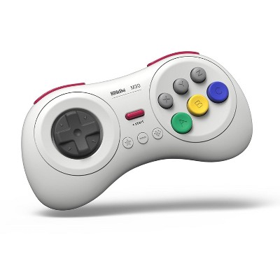 8Bitdo M30 Bluetooth Wireless Gamepad Controller for Sega Genesis Mini and Mega Drive Mini and Nintendo Switch - White