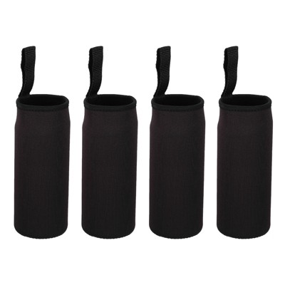 Unique Bargains Neoprene Insulated Water Bottle Sleeve with Finger Strap 2.56"x7.09" 4 Pcs
