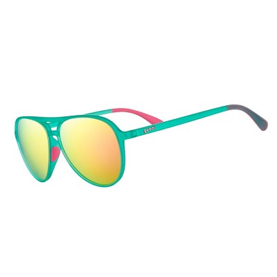 goodr Kitty Hawkers Mach G Aviator Sunglasses: Polarized Round Frame, TAC Lens, Adult Size