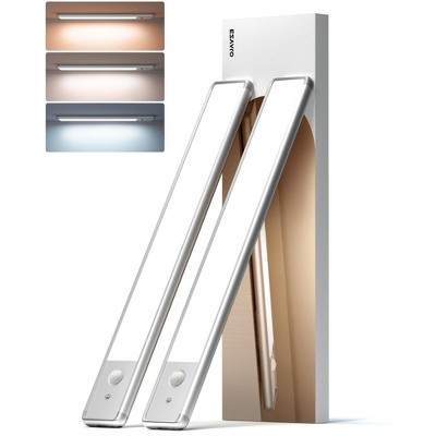 EZVALO 11.8in Motion Sensor Under Cabinet Lights 98-LED Energy Efficient, Set of 2