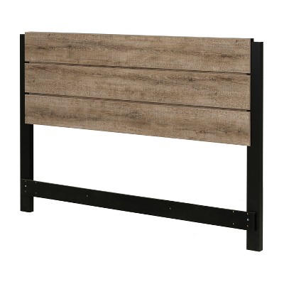HomeStockMunich Headboard Rustic Weathered Oak And Matte Black