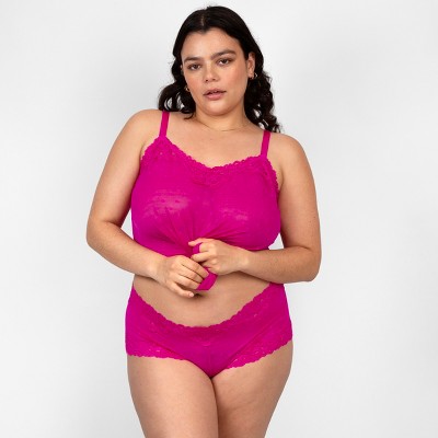 Curvy Couture Plus Size Women's Sheer Whisper 2 Piece Set