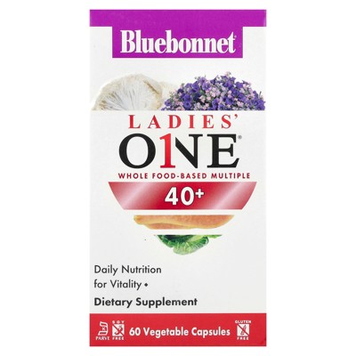Bluebonnet Nutrition Ladies' ONE® 40+, Whole Food-Based Multiple, 60 Vegetable Capsules
