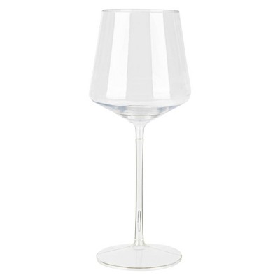 Posh Setting 14 oz Clear Plastic Disposable Stemmed Wine Cup - 4 Pack