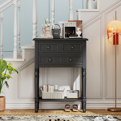 YOOCOZZ  Slim Console Table with Drawers and Shelf