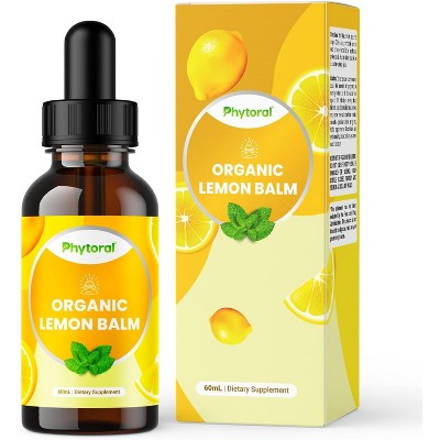 Organic Lemon Balm Drops, Liquid Extract for Immune Support, Promotes Mood & Relaxation, Phytoral, 15 servings