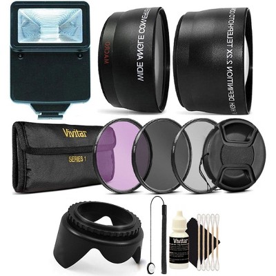 Vivitar 52mm Professional Accessory Kit with Flash for Nikon D3200 and D3299