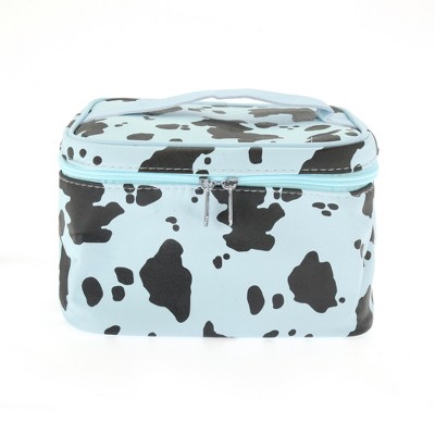 Unique Bargains Cow Pattern Square Makeup Bag 1 Pc
