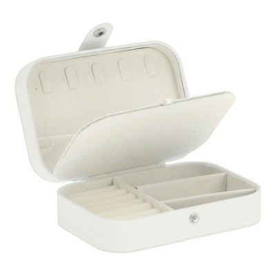 Unique Bargains Portable Jewelry Box for Women Girls Display Storage Jewelry Earrings Rings Necklaces