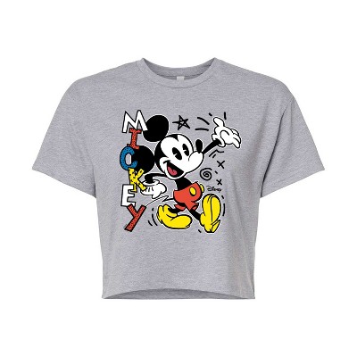 Women's - Disney - Mickey Pop Cropped Graphic T-Shirt