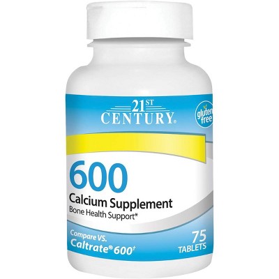 21st Century 600 Calcium Supplement 600 mg 75 Tablets
