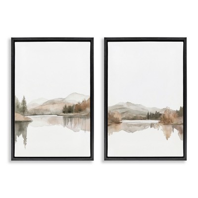 Stupell Industries Softly Flowing Landscape 2pc Floating Frame Art Set