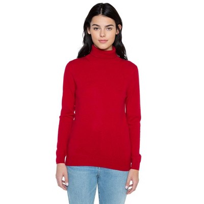 JENNIE LIU Women's 100% Pure Cashmere Long Sleeve Turtleneck Pullover Sweater