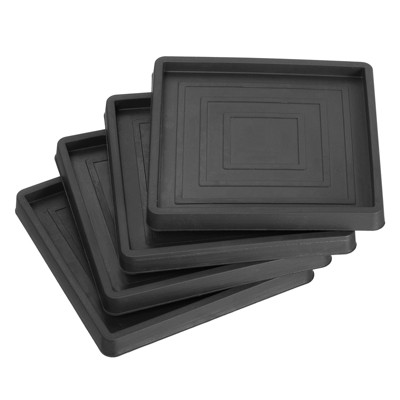 Unique Bargains Square Non-Slip Chair Leg Floor Protectors for Bed Stopper 4 Pcs