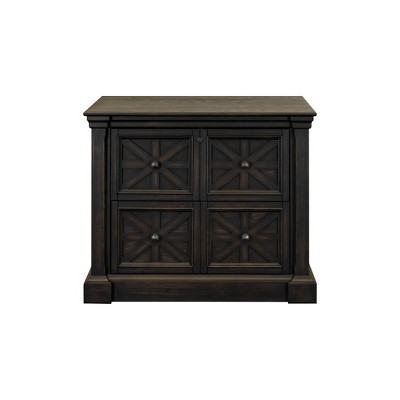Martin Furniture Kingston Traditional Wood Lateral File Dark Brown: 2-Drawer, No Assembly, 36"W x 30"H x 23"D