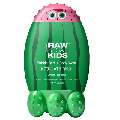 Raw Sugar Kids' Bubble Bath + Body Wash - Watermelon Lemonade - 12 fl oz