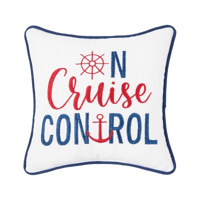 C&F Home On Cruise Control Embroidered Small Petite Accent Throw Pillow Decor