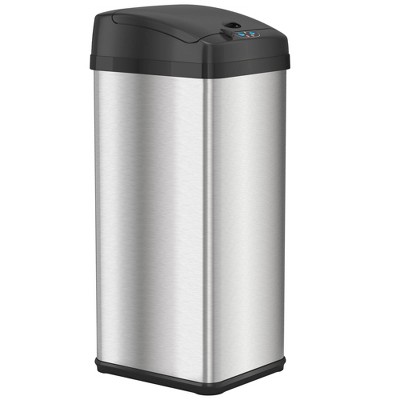 halo quality 13gal Rectangular Stainless Steel Sensor Trash Can: Touchless Kitchen Trashcan, Motion Sensor, Fingerprint-Resistant