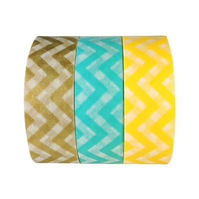 Wrapables Sea Breeze Retro Japanese Masking Tape Washi Tape, Set of 3