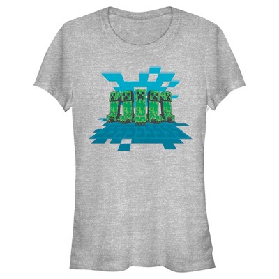 Juniors Womens Minecraft Creeper Mob T-Shirt