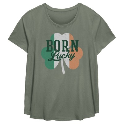 Women's Lost Gods Born Lucky Distressed T-Shirt