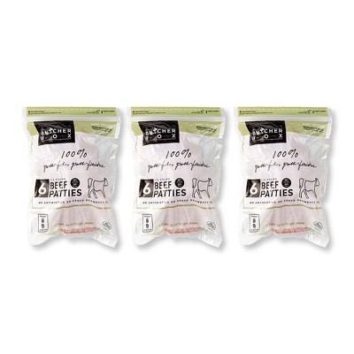 ButcherBox - 100% Grass-fed Beef Burger Bundle - Frozen - 5.96 lbs/18ct