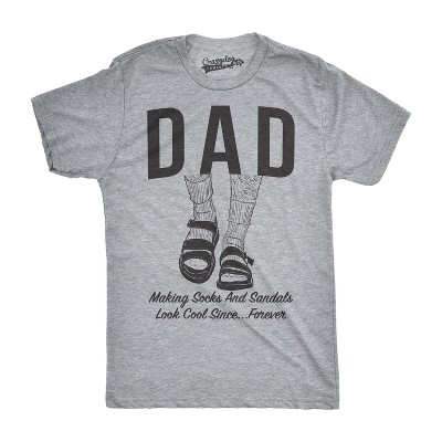 Mens Dad Socks and Sandals Funny Father's Day T Shirt Hilarious Gift Tee - Crazy Dog Men's T Shirt Gift for Dad