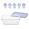 Ello Everyday Glass 11c Open Stock Food Storage Container Periwinkle - 3 of 4