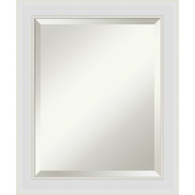 Flair Framed Bathroom Vanity Wall Mirror Soft White - Amanti Art