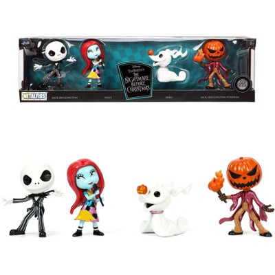 Set of 4 Diecast Figurines (2.5") Tim Burton's "The Nightmare Before Christmas" "Metalfigs" Series by Jada
