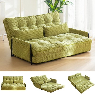 MAXYOYO Adjustable Floor Sofa Bed with 2 Pillows, Multi-Functional Sleeper Bed