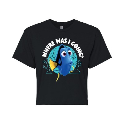 Women's - Disney - Where Was I Going Cropped Graphic T-Shirt