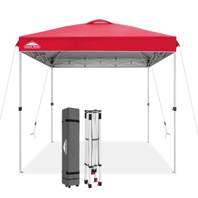 EAGLE PEAK 8x8ft Pop Up Canopy Tent Instant Outdoor Canopy with Wheeled Bag