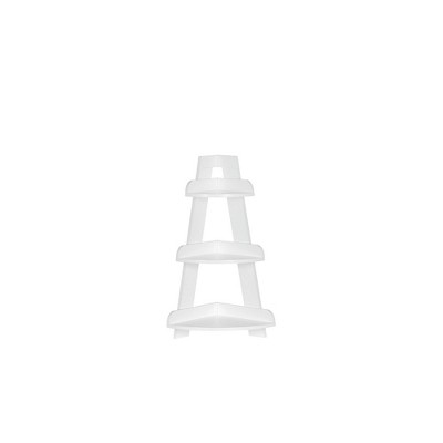 RiverRidge Amery 3-Tier Corner Shelf Display Stand for Bathrooms/Offices and Laundry Rooms White
