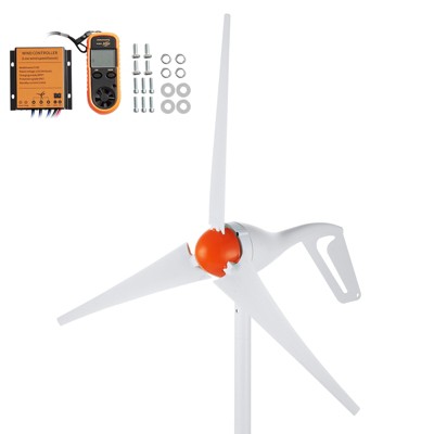 VEVOR 500W Wind Turbine Generator with Anemometer,12V Wind Turbine Kit,3-Blade Wind Power Generator, MPPT Controller & Adjustable Windward Direction