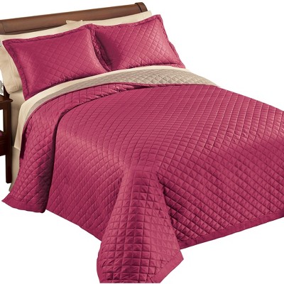 Collections Etc Classic Elegant Reversible 3-Piece Bedspread Set
