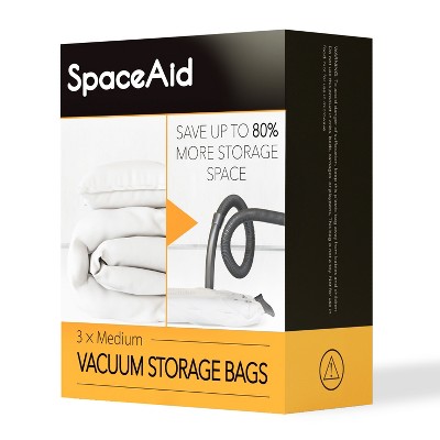 S-XXL 3 pc Vacuum Storage Bags,Space Saver Sealer Compression Bags -SpaceAid®