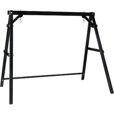 VINGLI Heavy Duty 660 LBS Wooden Swing Frame with Extra Bottom Connection Board, A-Frame Porch Swing Bench Stand for 5 FT Swing Chair
