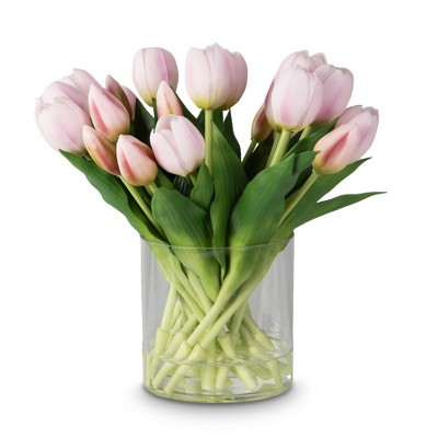 22pcs Pink tulips artificial flowers